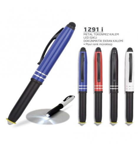 Metal Ballpoint Pen Led Light Touch Screen Pen (1291 i)