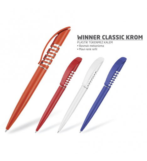 Plastic Ballpoint Pen (Winner Classic Krom)